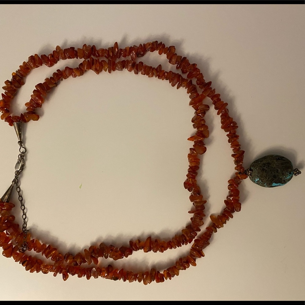 Copper layered necklace